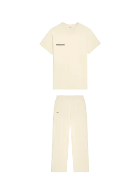 Mens 365 Midweight T-shirt and Track Pant Bundle—Travertine Beige