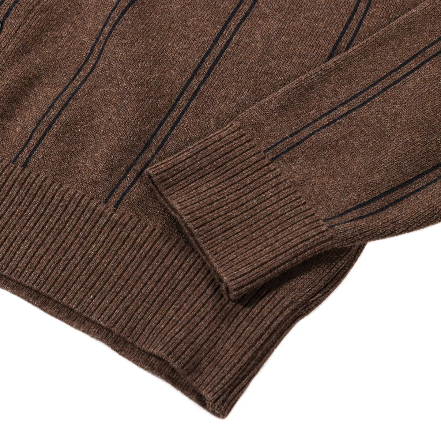 MFPEN FORMAL CARDIGAN LIGHT BROWN STRIPE