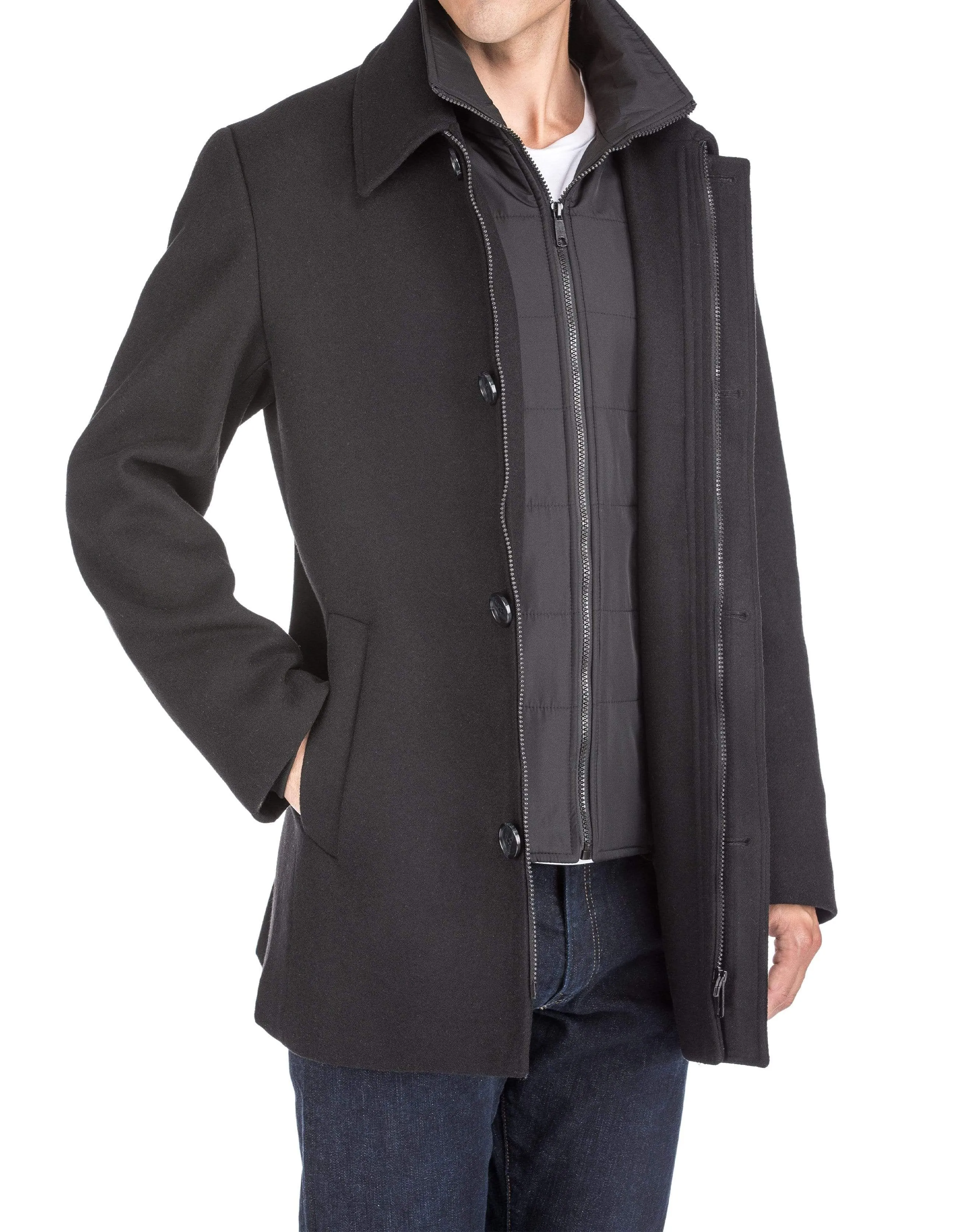 MILANO MENS SINGLE BREASTED  COAT BB01