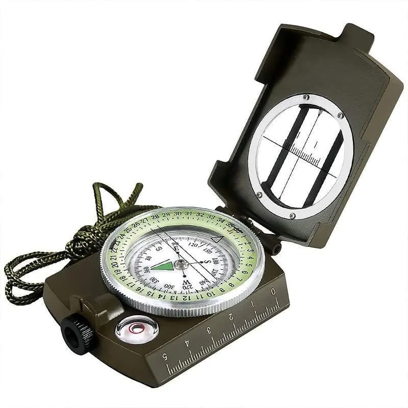 MLC1 Professional Military Lensatic Sighting Metal Compass with Carrying Pouch