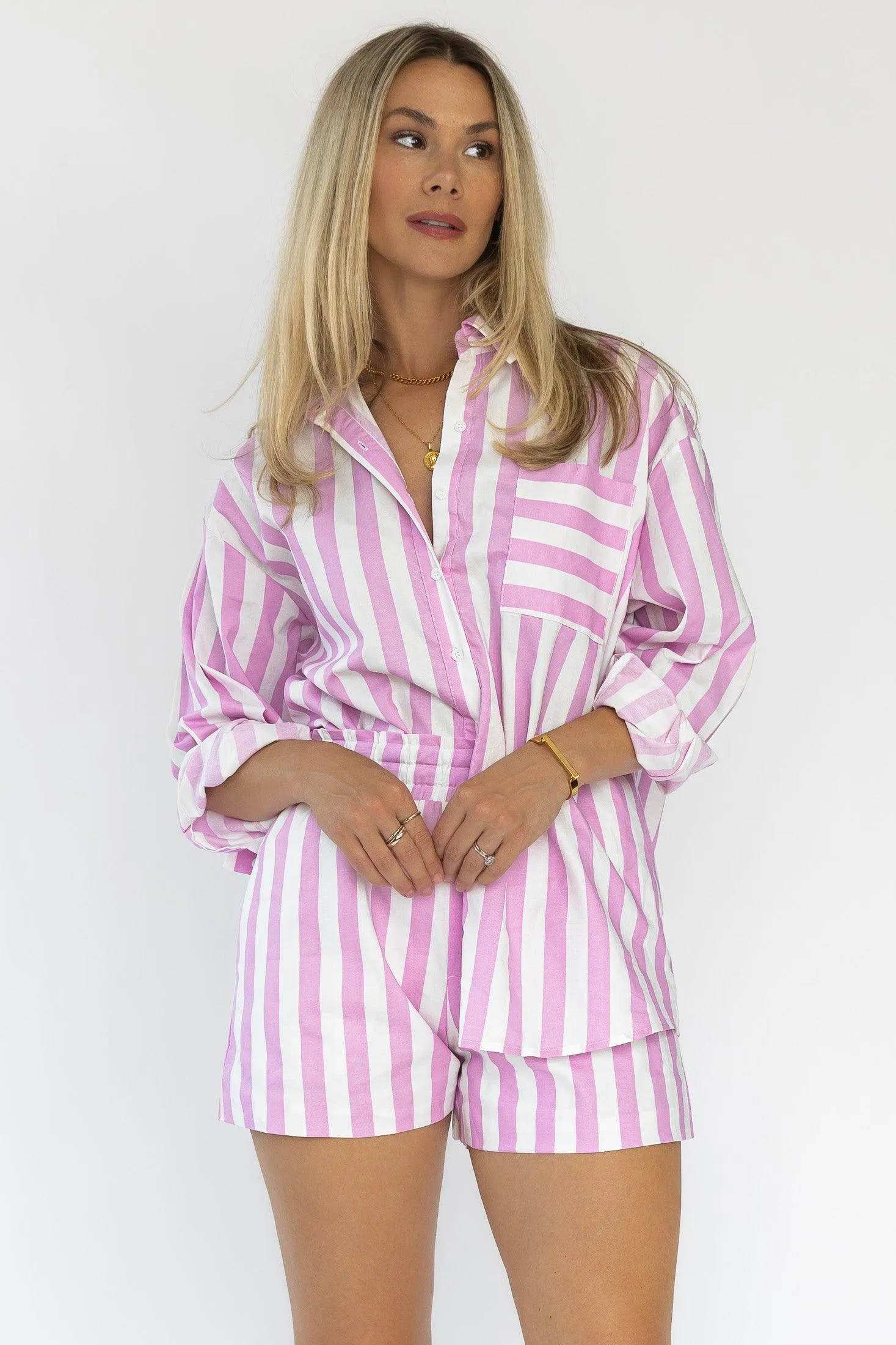 Nicole Pink Striped Set - Final Sale