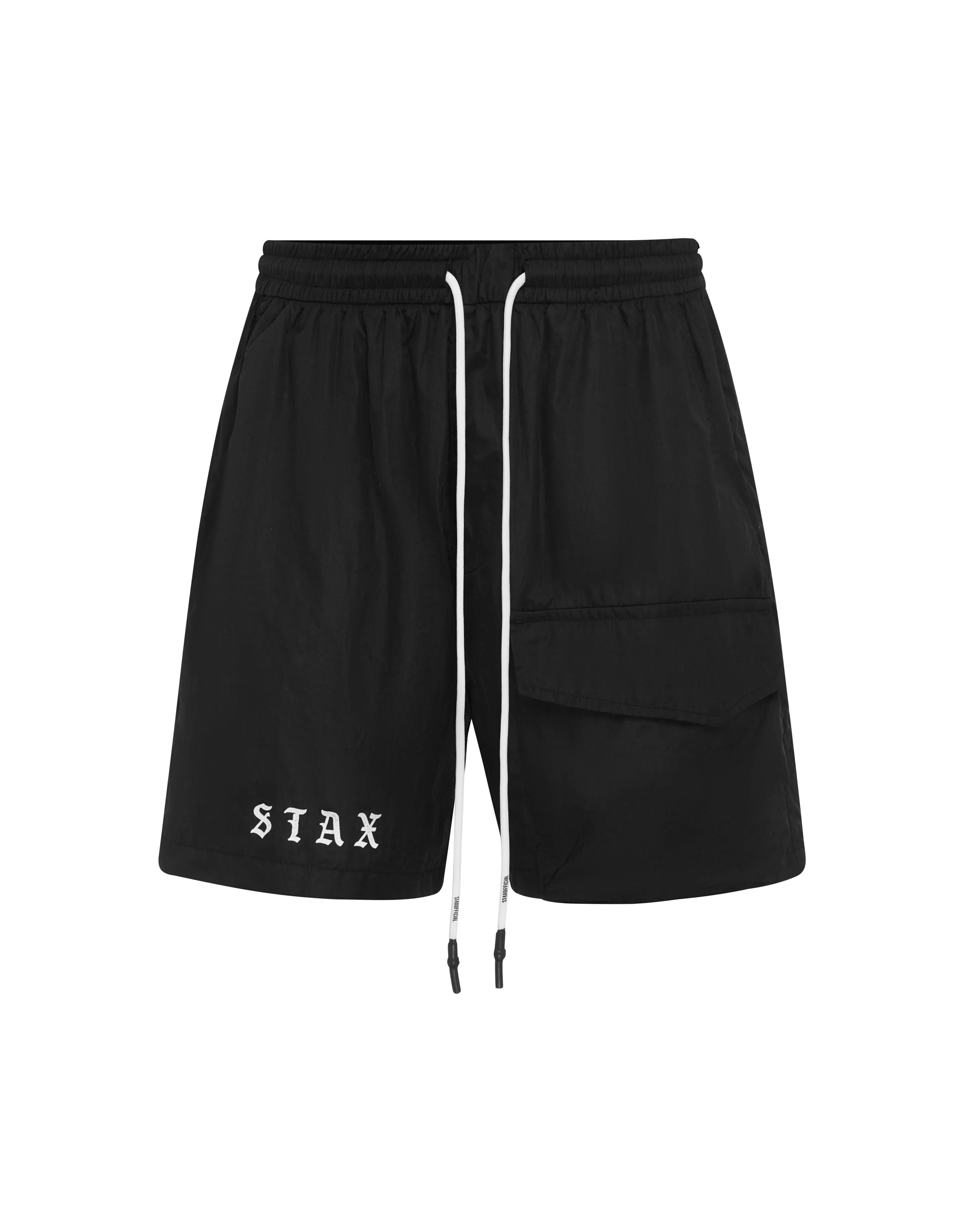 Old English Mens Nylon Shorts - Black