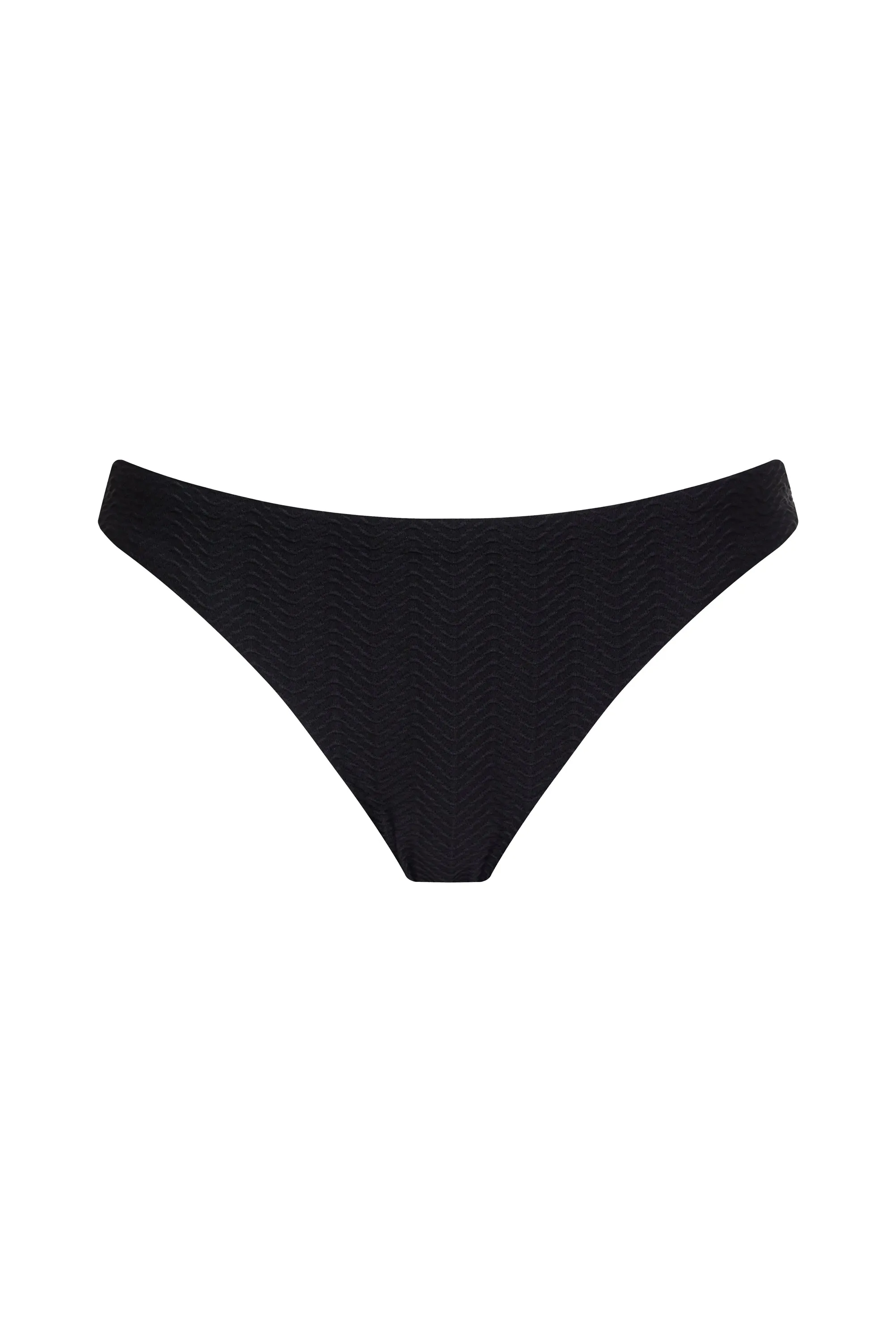 On The Water Texture Hipster Bikini Bottom Black