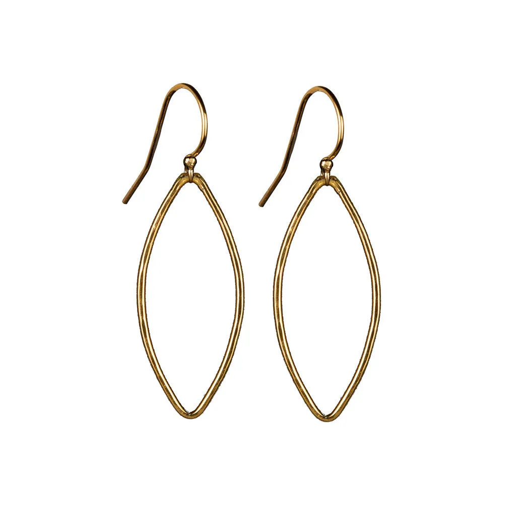 Oval Gold Earrings