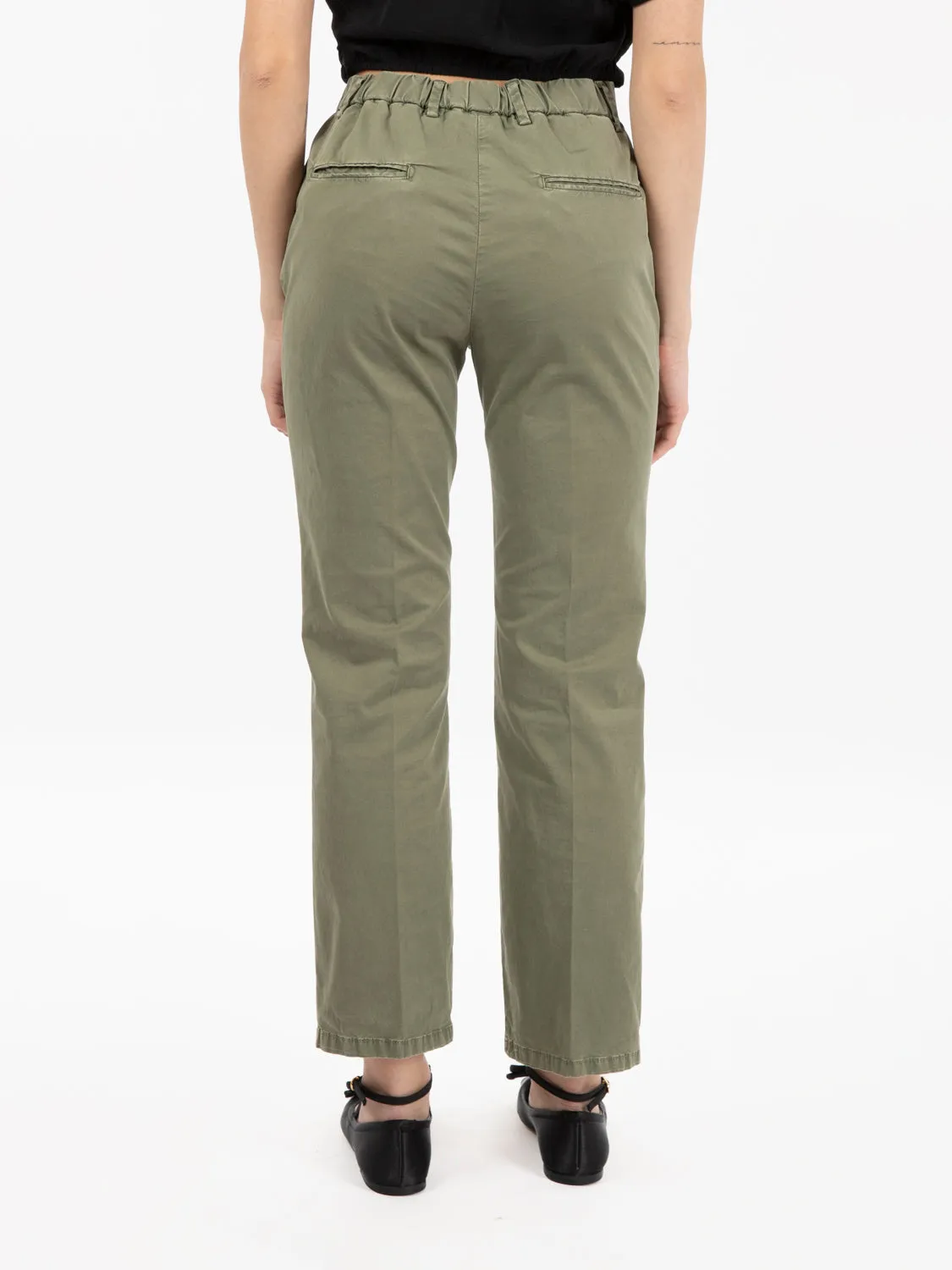 Pantalone washed supima militare