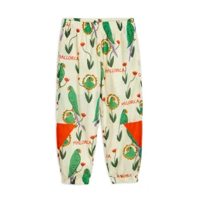 Parrots Print Nylon Tracksuit Pants