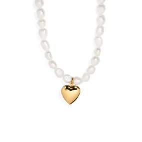 PEARL HEART LOCKET