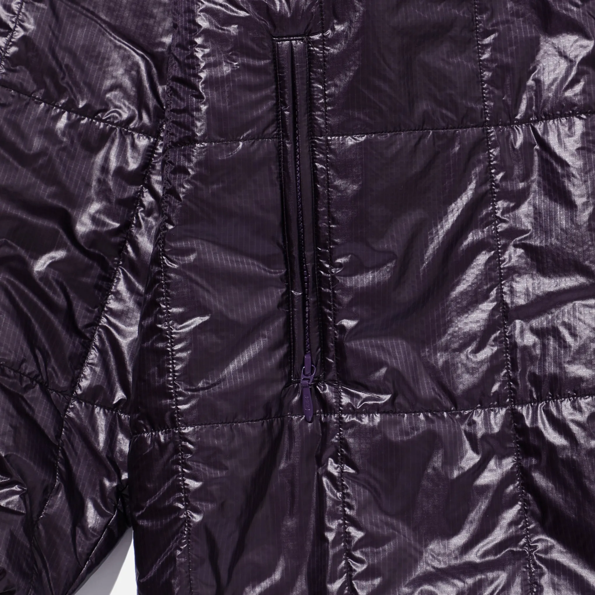 Piping Quilt Parka - Nylon Ripstop - Purple