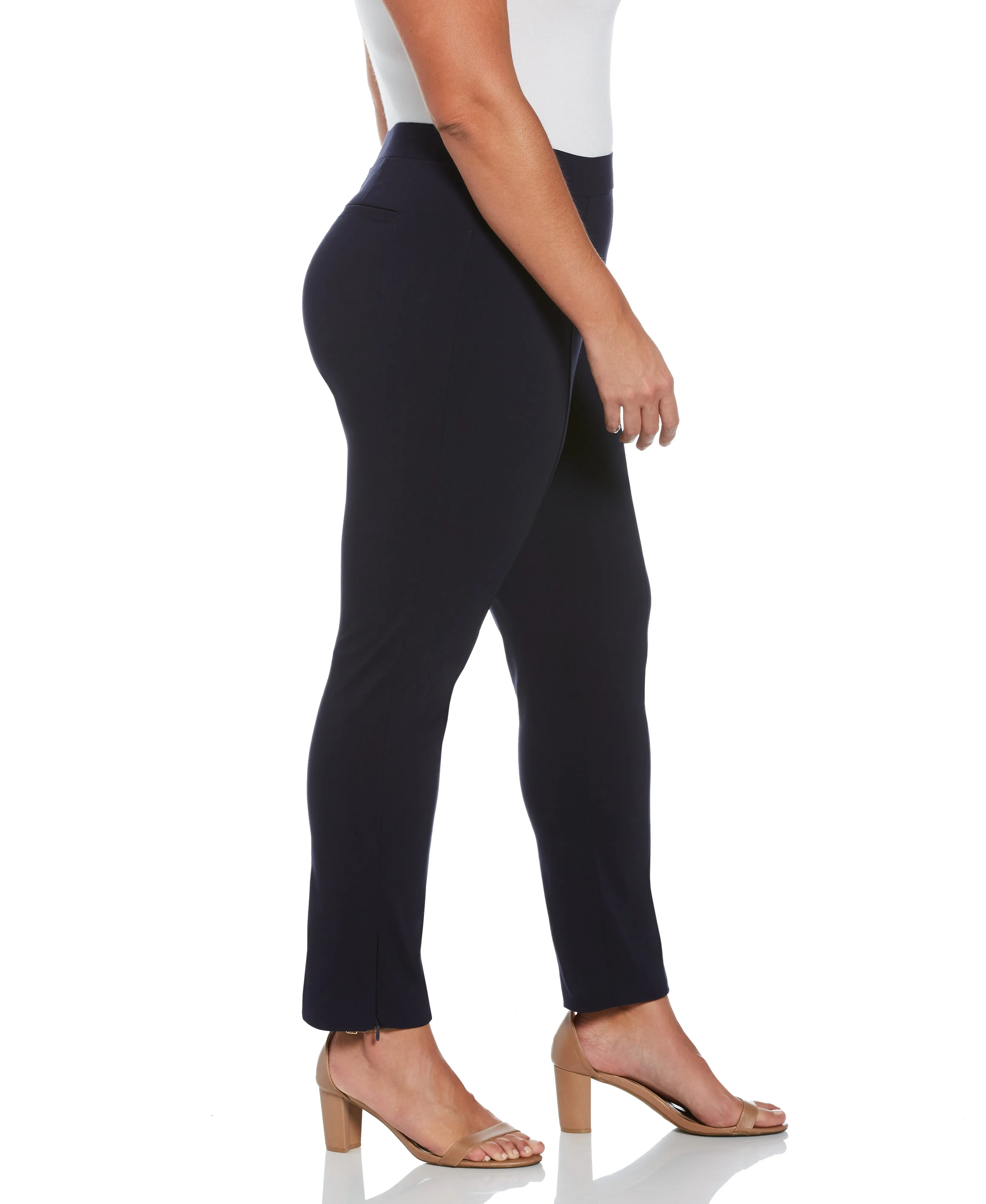 Plus Size Stretch Slim Leg Front Seam Pant - Comfort Fit