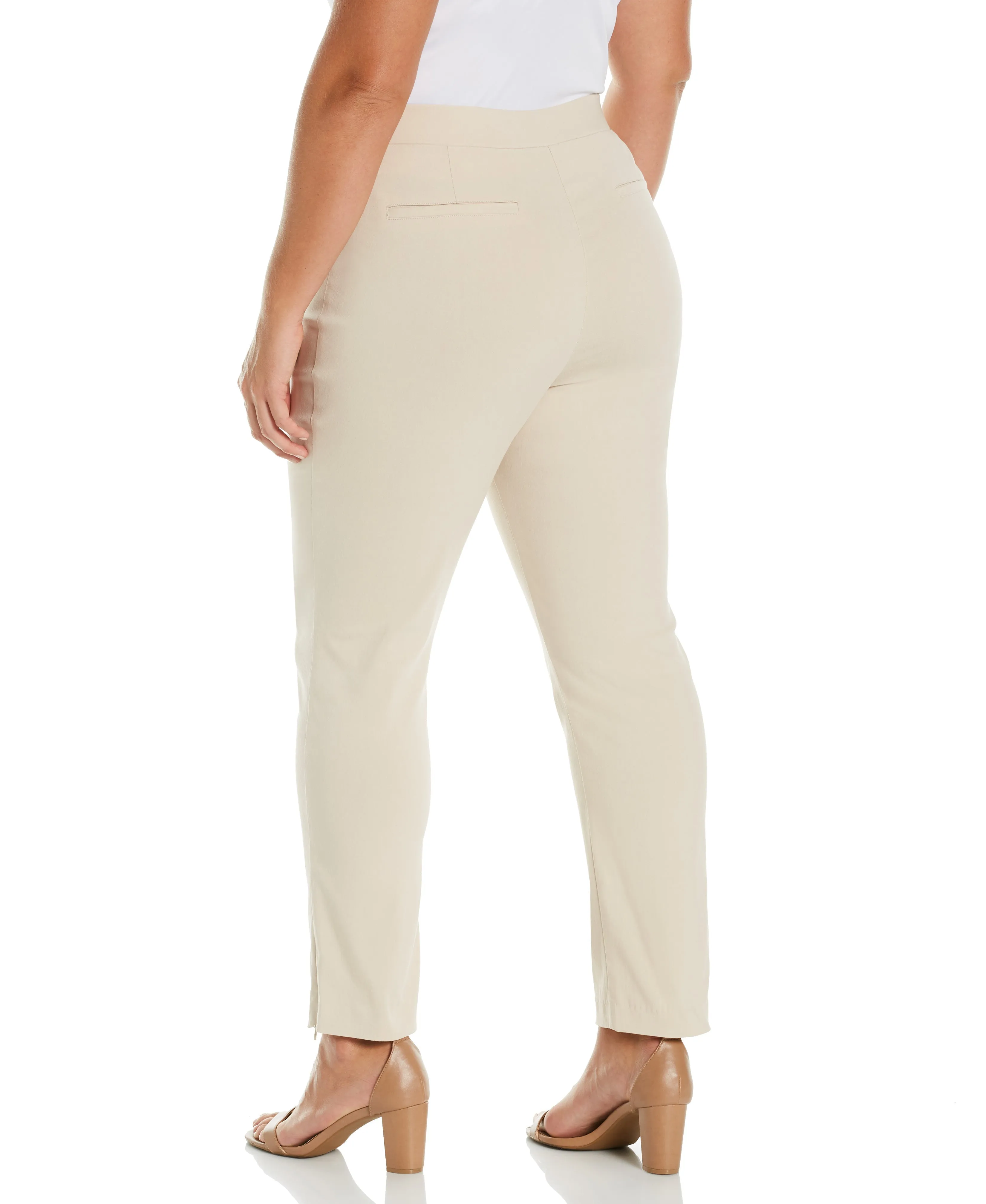 Plus Size Stretch Slim Leg Front Seam Pant - Comfort Fit