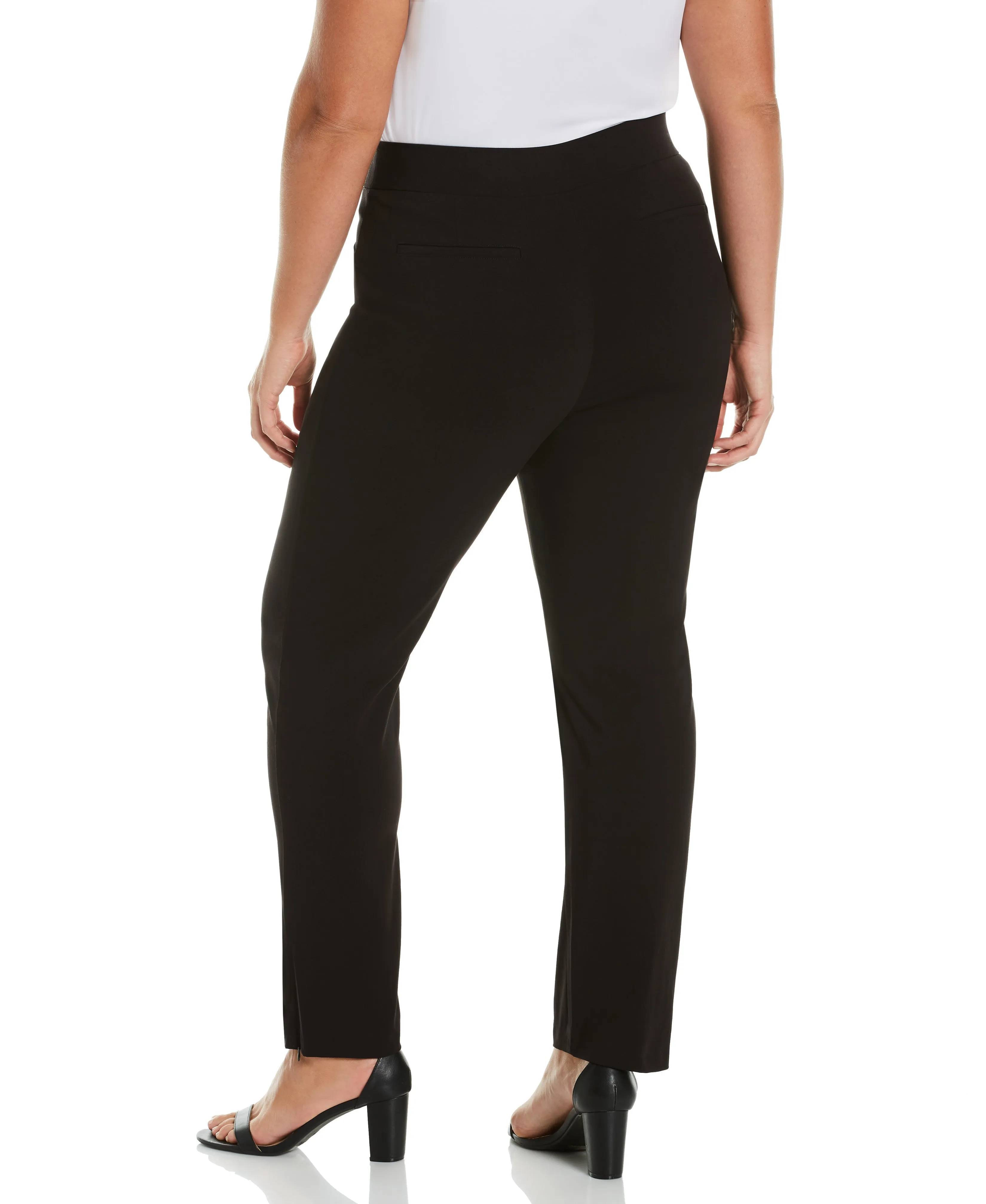 Plus Size Stretch Slim Leg Front Seam Pant - Comfort Fit