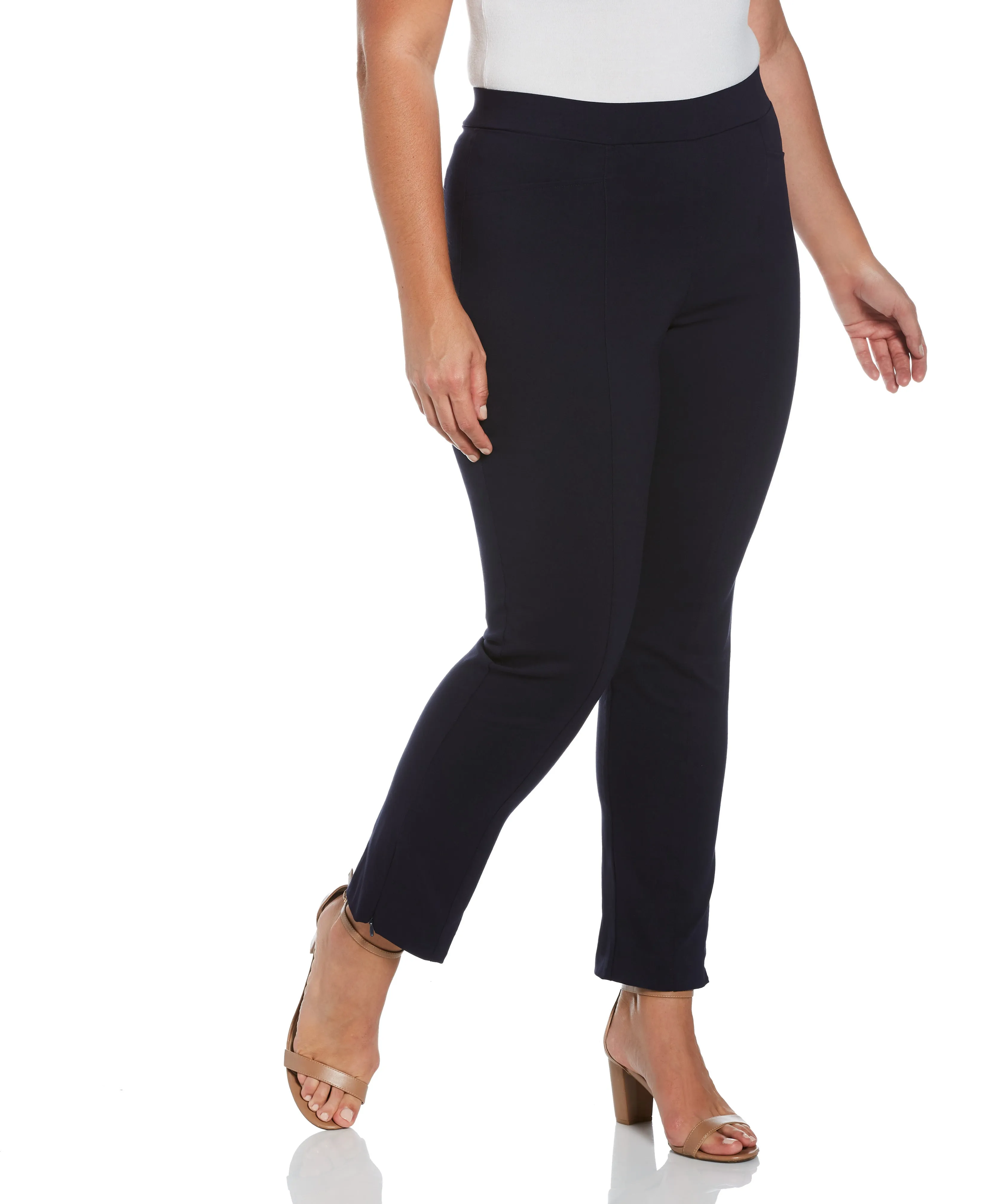 Plus Size Stretch Slim Leg Front Seam Pant - Comfort Fit