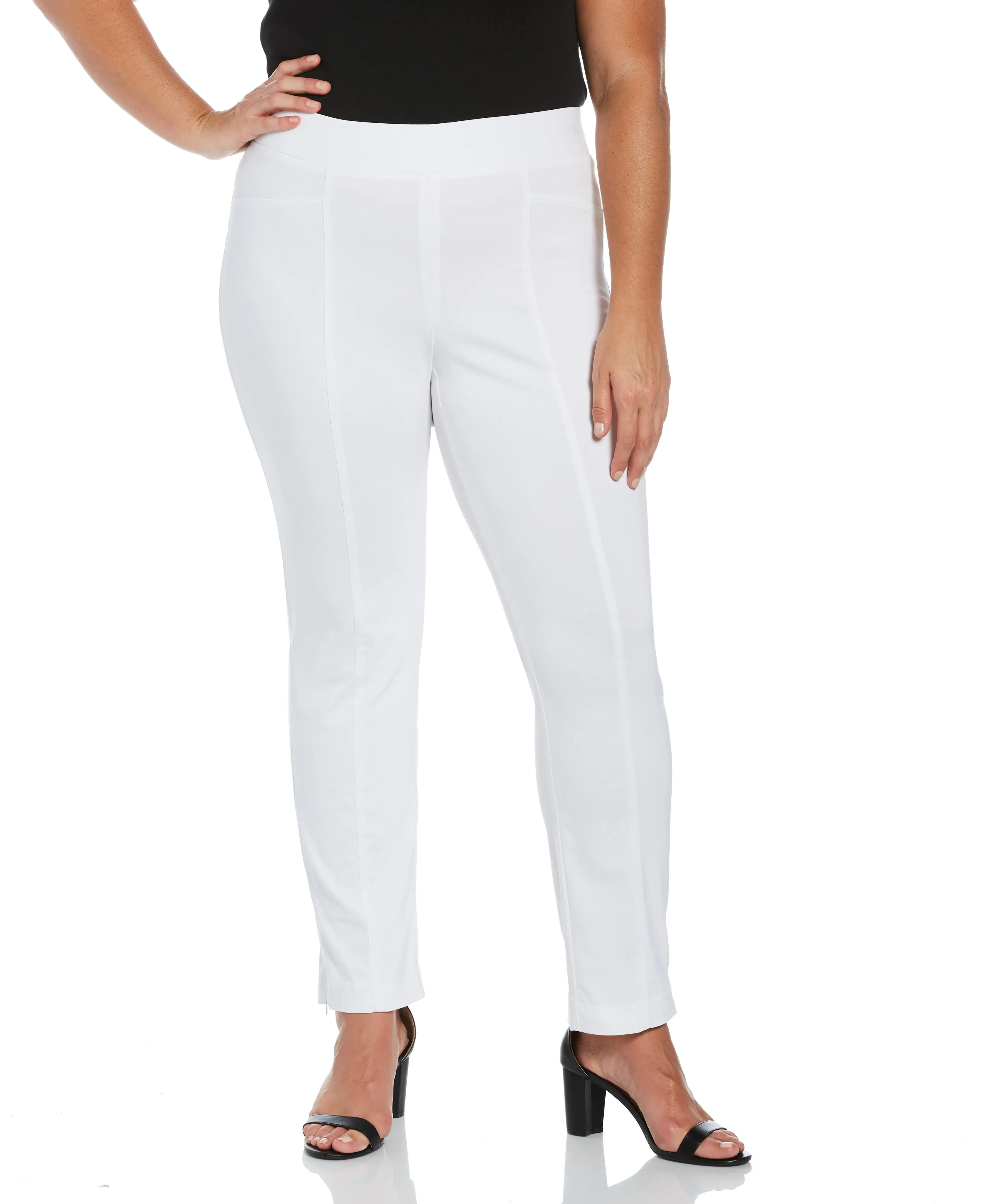 Plus Size Stretch Slim Leg Front Seam Pant - Comfort Fit