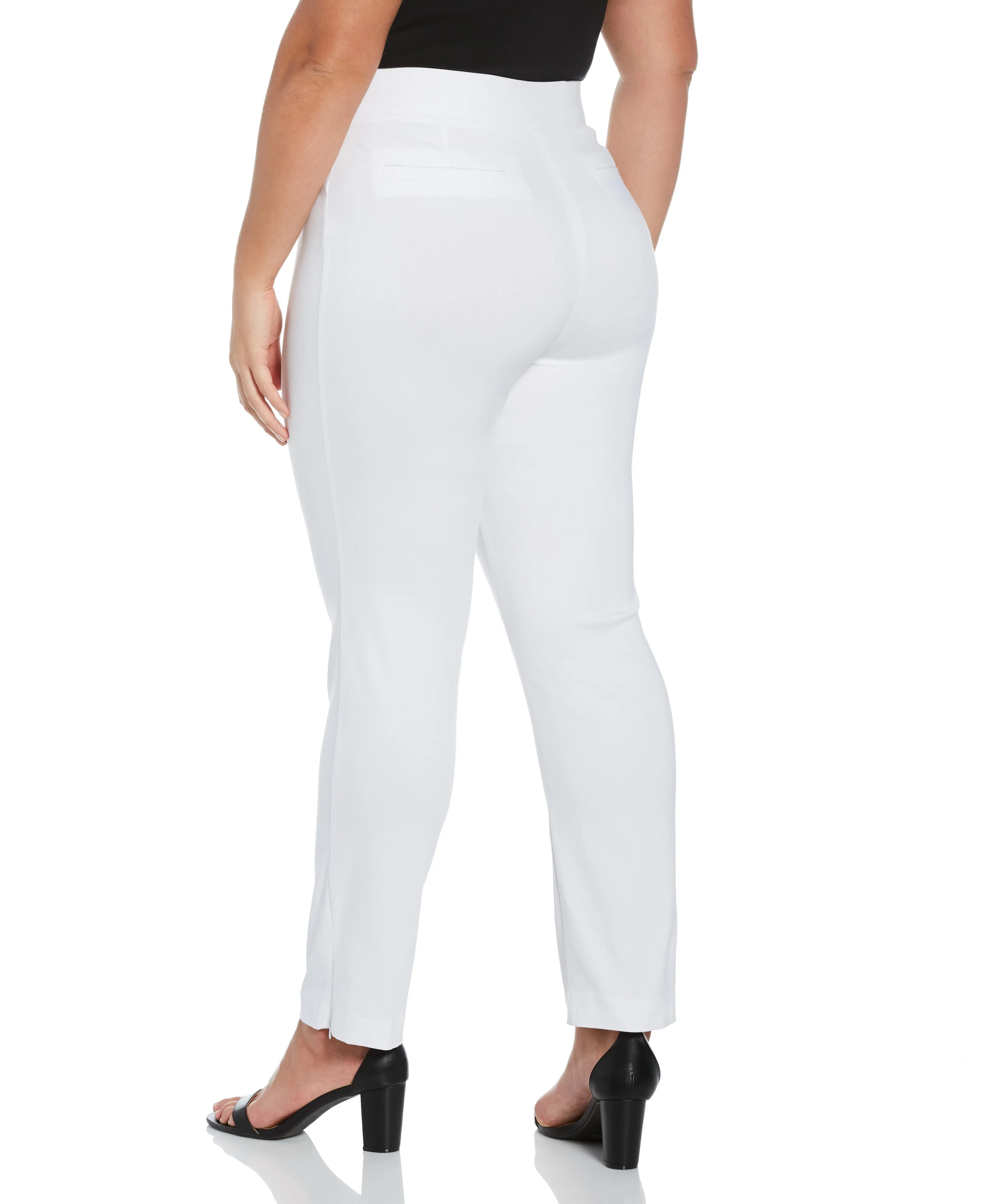 Plus Size Stretch Slim Leg Front Seam Pant - Comfort Fit