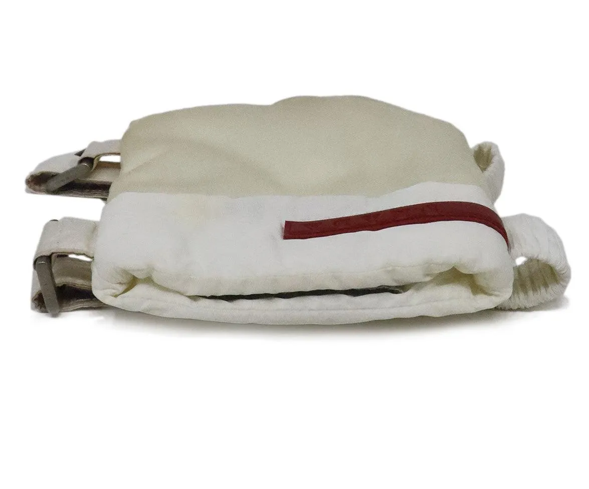 Prada Ivory Nylon Arm Pouch