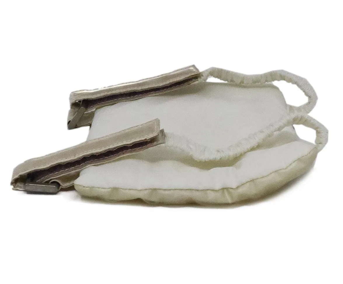 Prada Ivory Nylon Arm Pouch