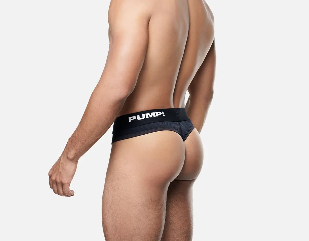 PUMP Classic mesh thong black