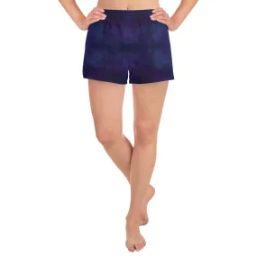 Purple Tie Dye Athletic Short Shorts for women