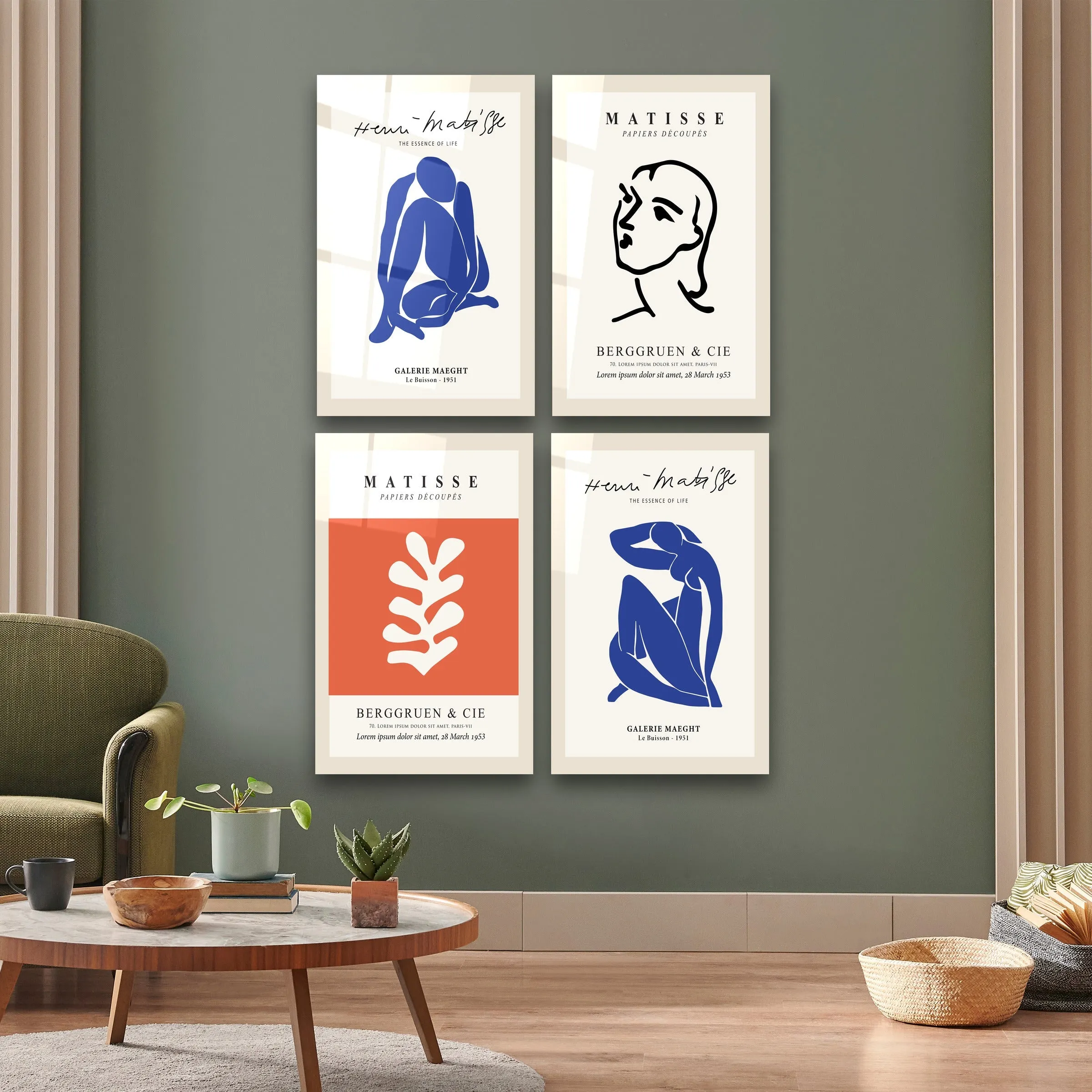 ."Matisse Quadro ". Contemporary Gallery Collection Glass Wall Art