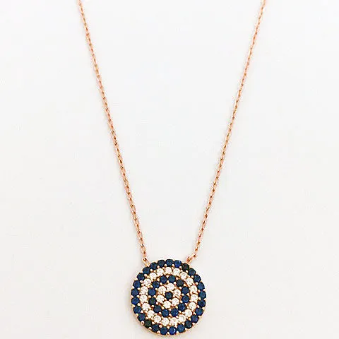 Rose Gold plated Eye Of Protection Necklace