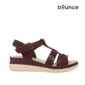 Sandalias Mila burgundy para mujer