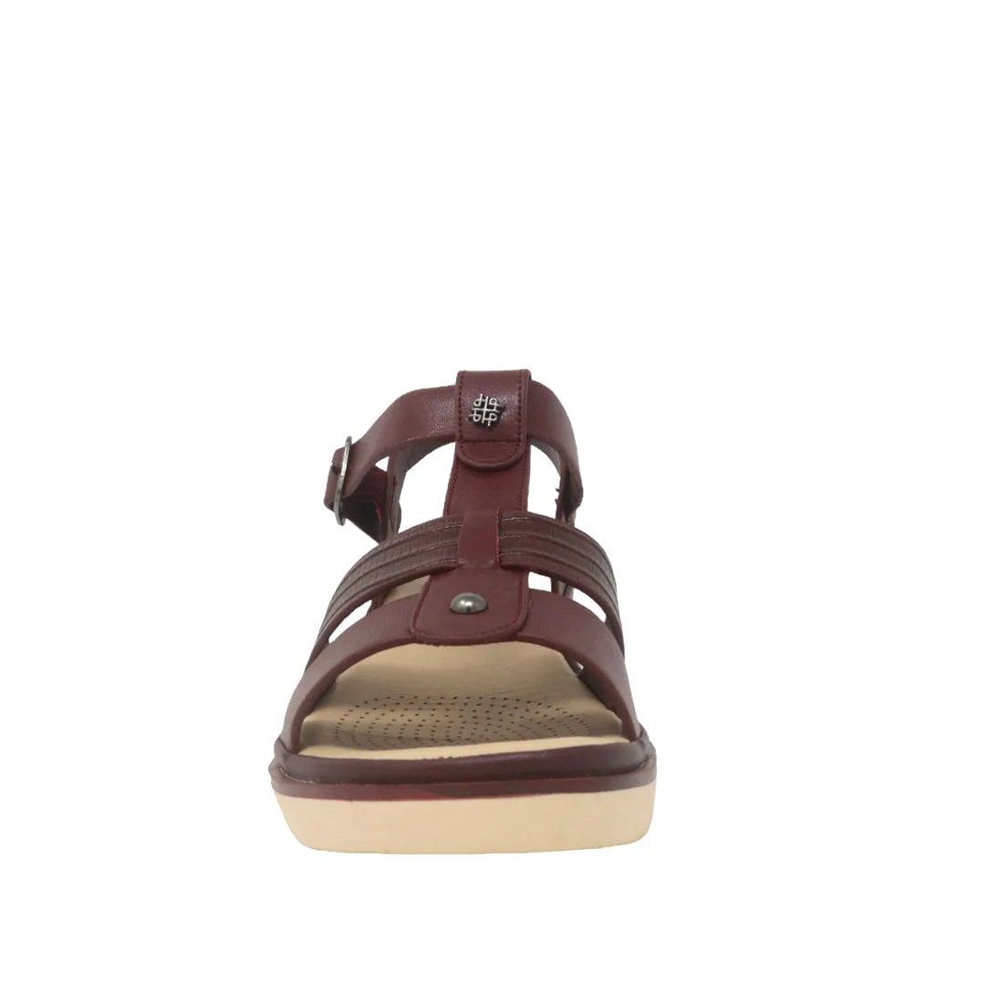 Sandalias Mila burgundy para mujer