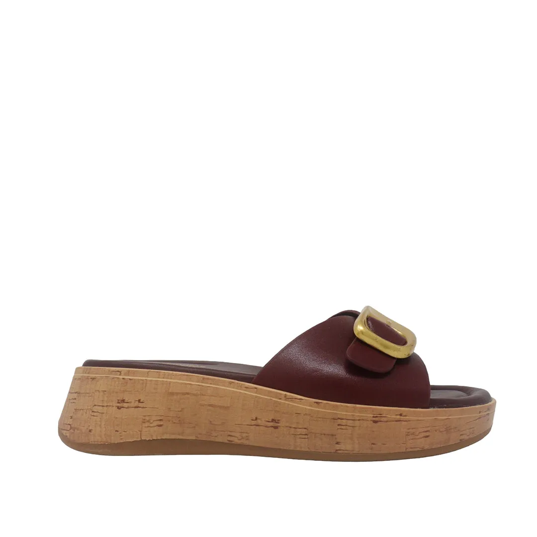 Sandalias Raiven burgundy para mujer