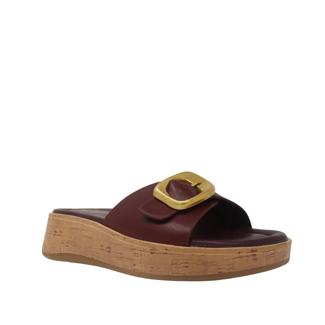 Sandalias Raiven burgundy para mujer