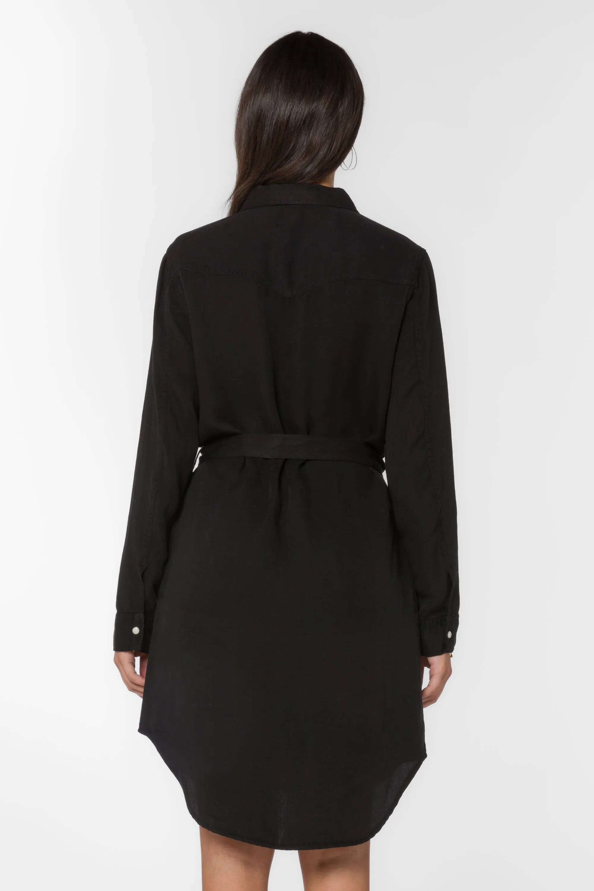 Sharilyn Black Shirtdress