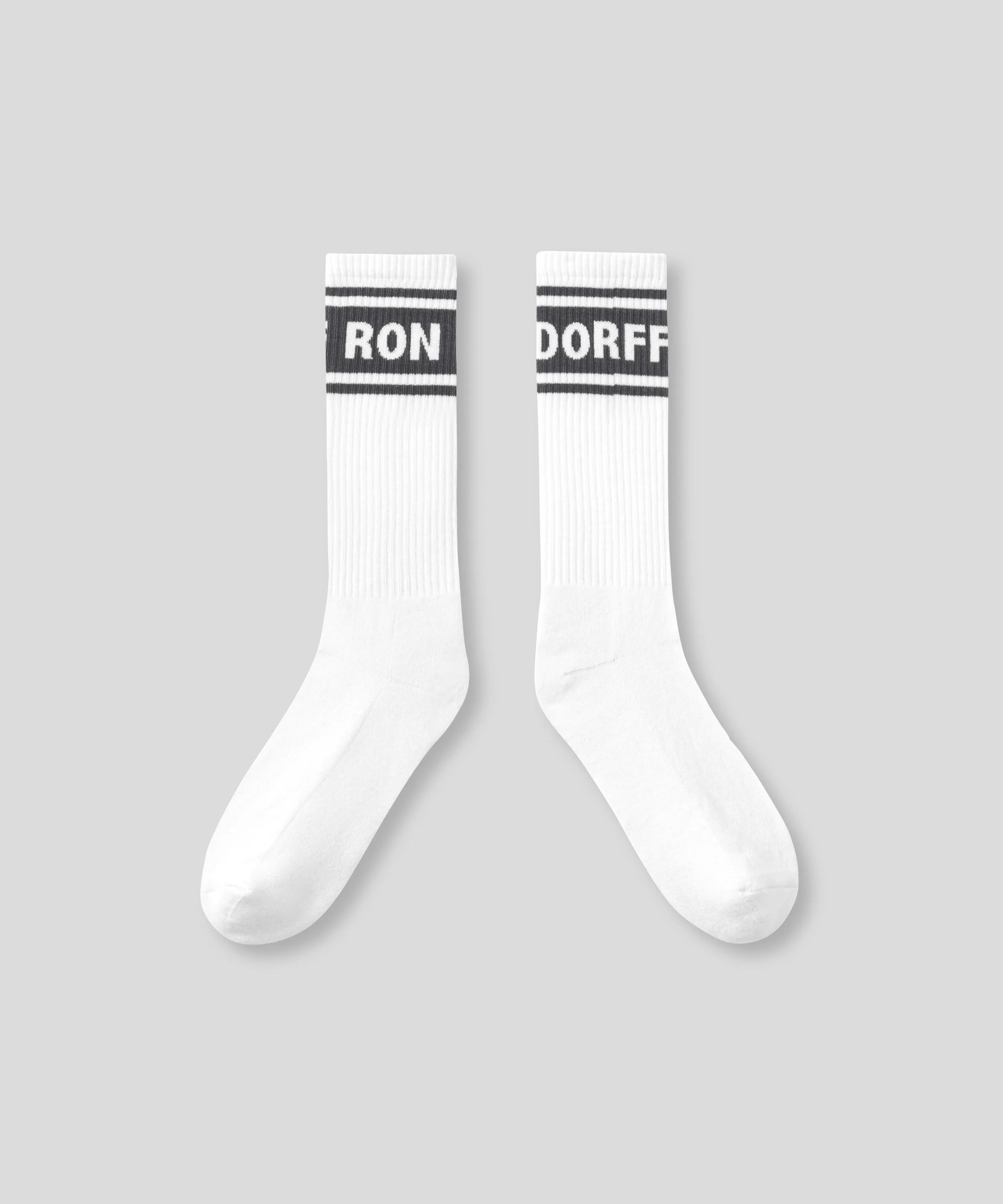 Sports Socks RD w. Stripes: Lava Grey