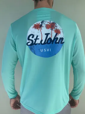 St John Oval Palm UPF50 Shirt - Sea Foam