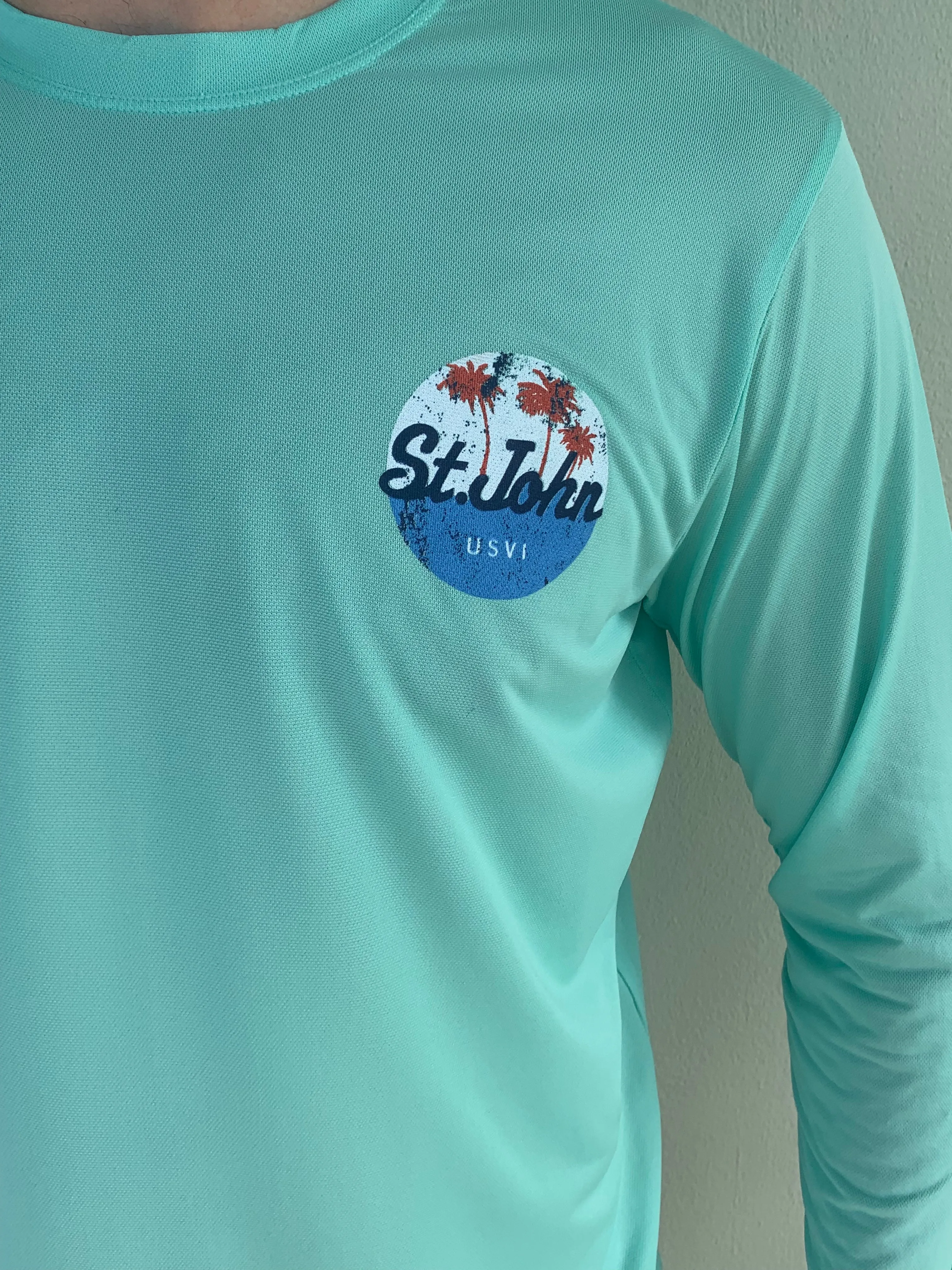 St John Oval Palm UPF50 Shirt - Sea Foam