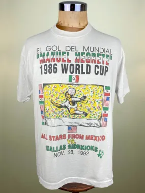 T-Shirt | 1992 | Mexico All Stars vs Dallas Sidekicks | Manuel Negrete Bootleg Tee