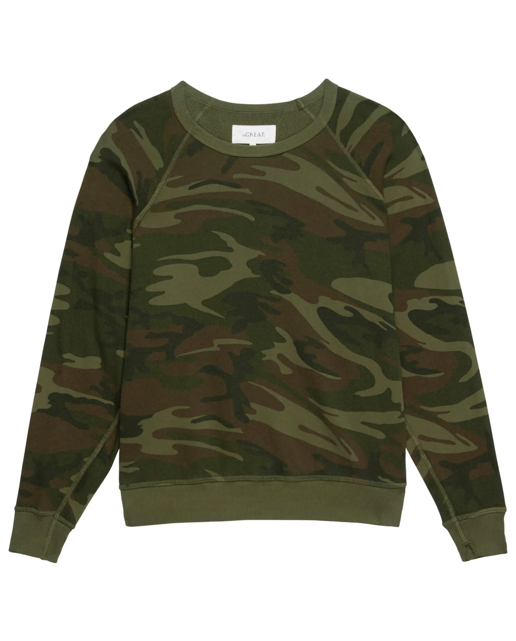 The College Sweatshirt. Novelty -- Deep Woods Camo