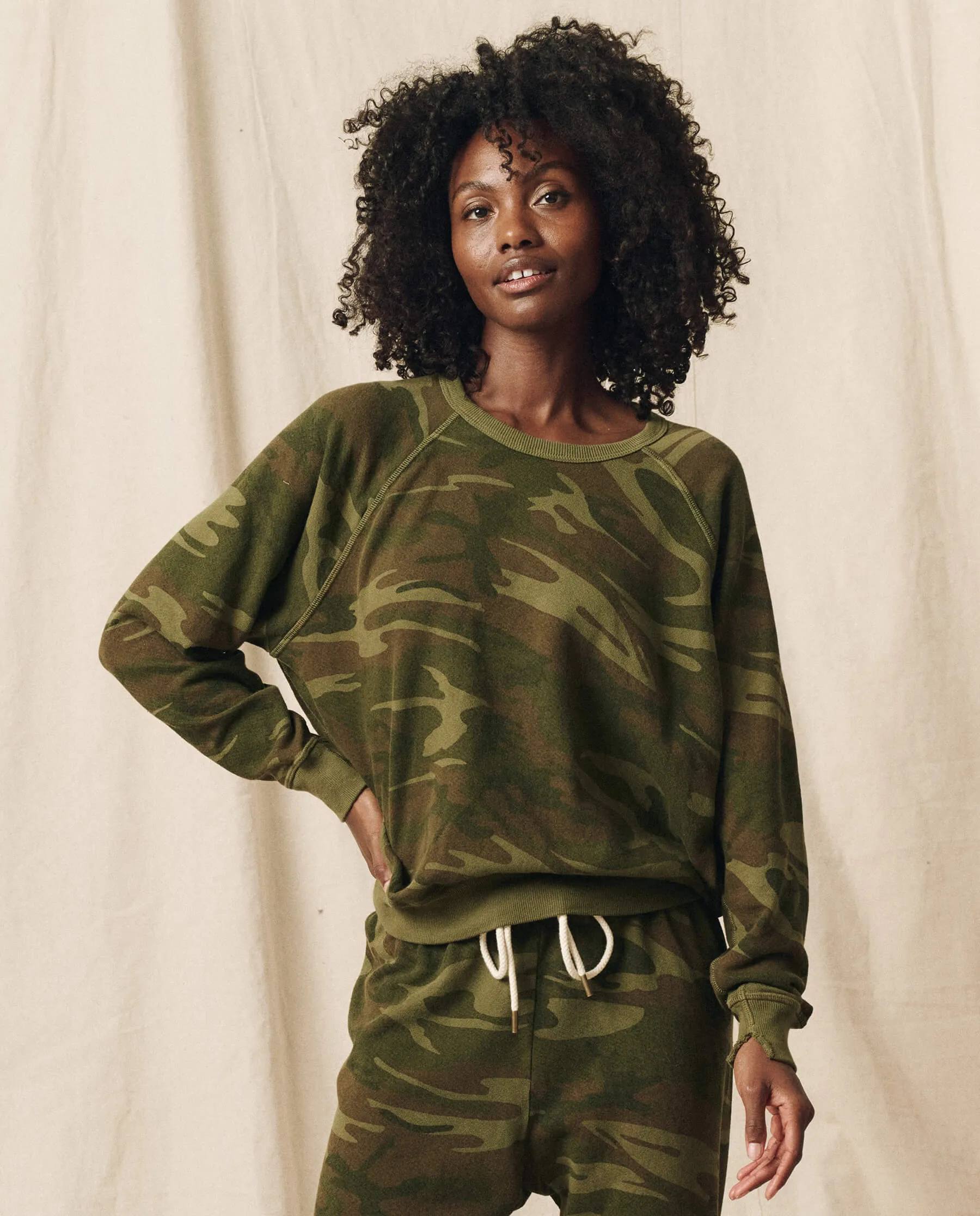 The College Sweatshirt. Novelty -- Deep Woods Camo