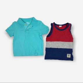 Toddler Boy Polo Shirt & Tank Top Bundle 2T