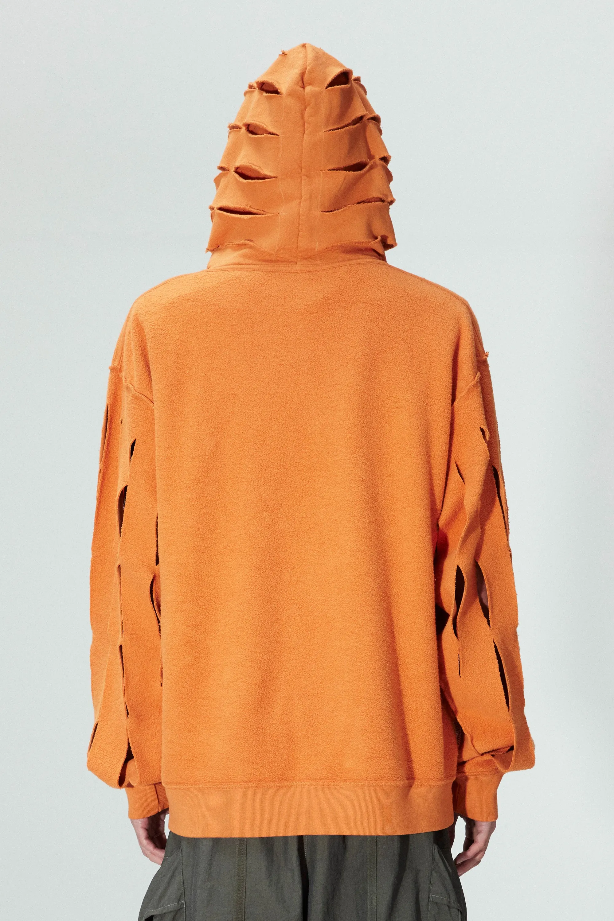 UPCYCLE - SLASH HOODIE TANGERINE