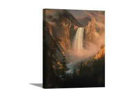 Yellowstone Falls | Albert Bierstadt Masters Classic Art in Gallery Wrapped Canvas | Various Sizes