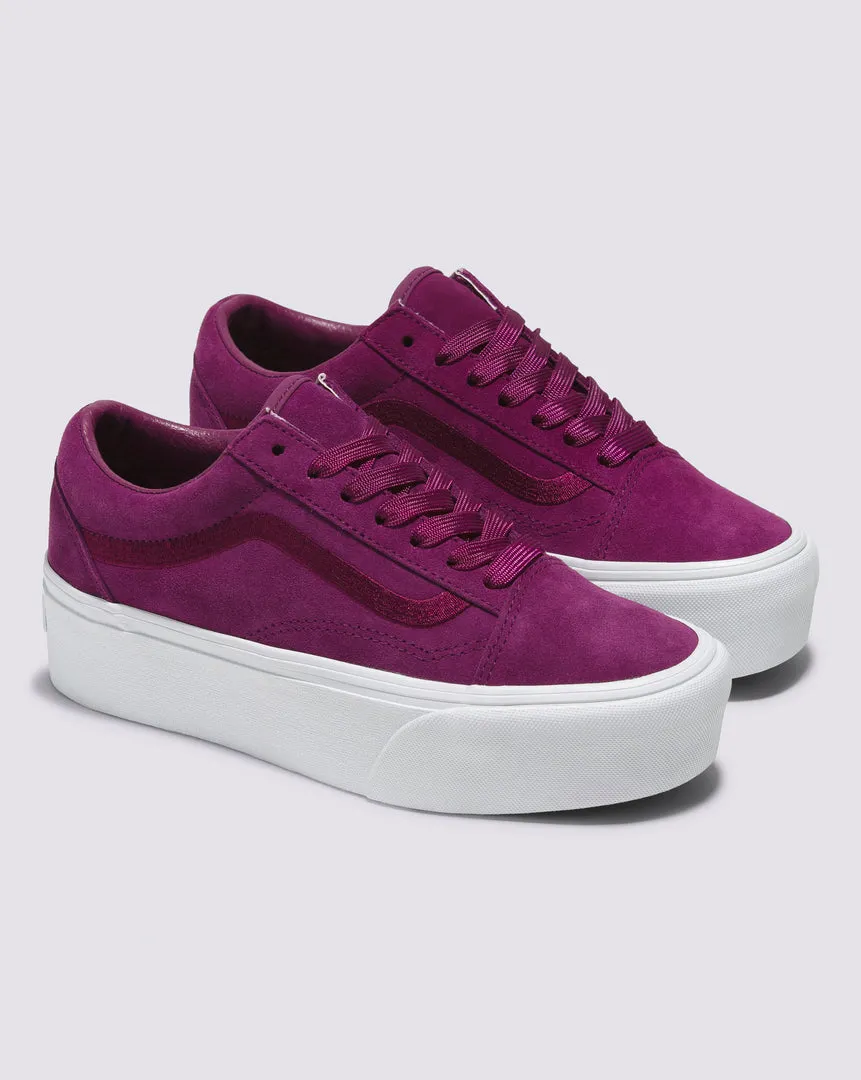 Zapatilla Old Skool Stackform Mono Embroidery Dark Purple